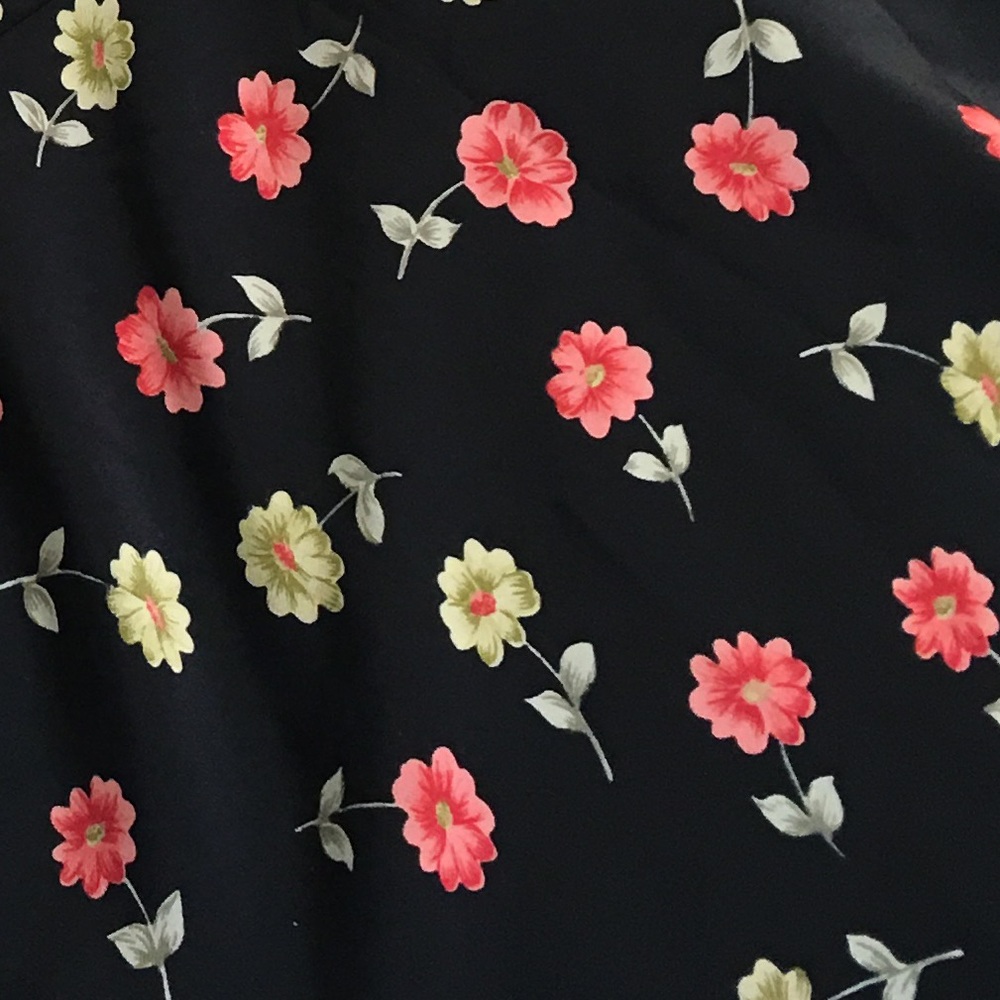 Unknown Brand Floral Print Dress Black, Cream, Red - Picture 8 of 8